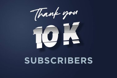 10 K subscribers celebration greeting banner with cutting Design