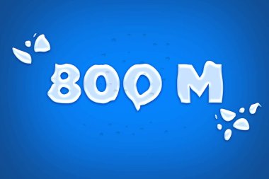 800 Million  subscribers celebration greeting banner with water Design