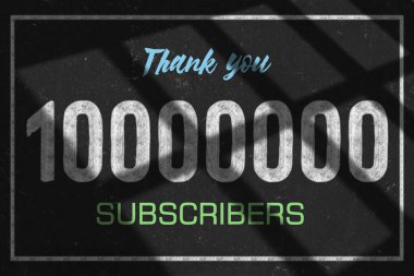 10000000 subscribers celebration greeting banner with Chalk Design