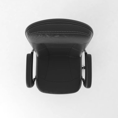 Beyaz arka planda siyah deri kemer..