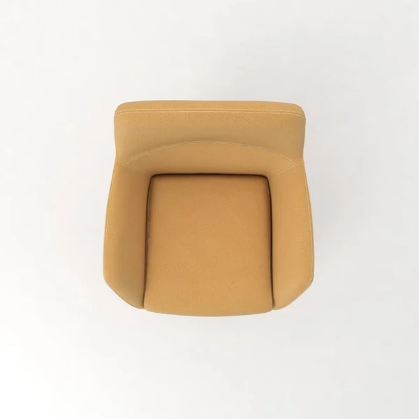 茶色の革肘掛け椅子白い背景で隔離 — ストック写真