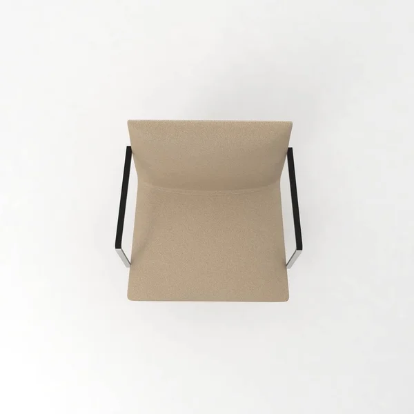 Картонная Коробка Чистым Белым Бумажным Пакетом Светлом Фоне Рендеринг — стоковое фото