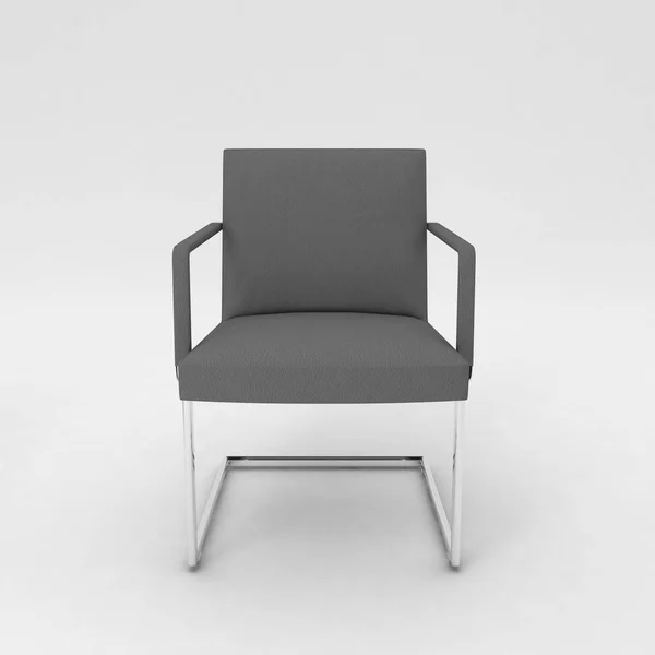 Black Sofa Isolated White Background Illustration — Stock Photo, Image