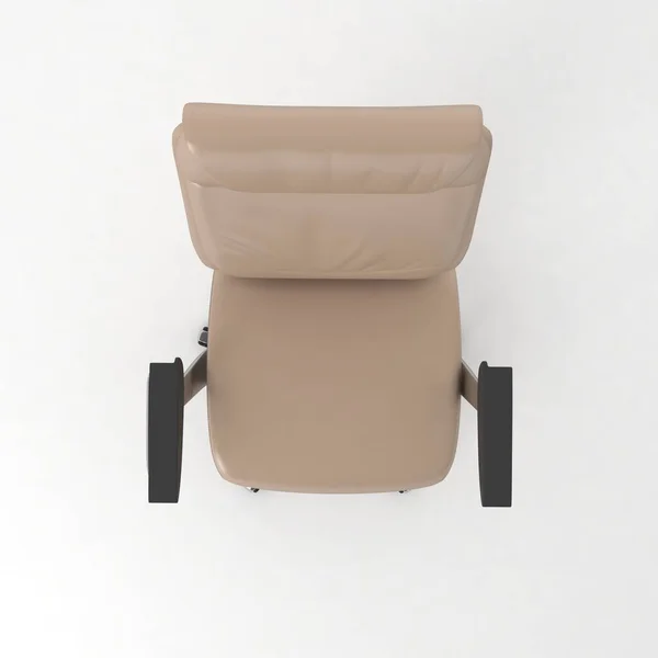 白色背景的现代办公椅 3D渲染 — 图库照片