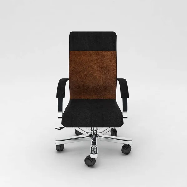 Renderização Uma Cadeira Com Uma Tela Branco — Fotografia de Stock