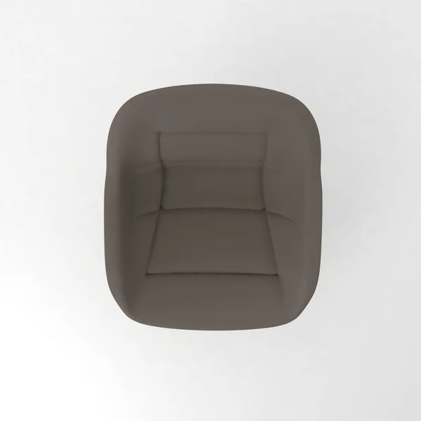 Black Leather Sofa Isolated White Background Rendering — Stock Photo, Image