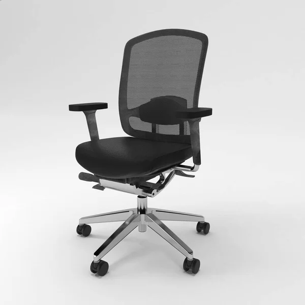 Schwarzer Stuhl Auf Weißem Hintergrund — Stockfoto