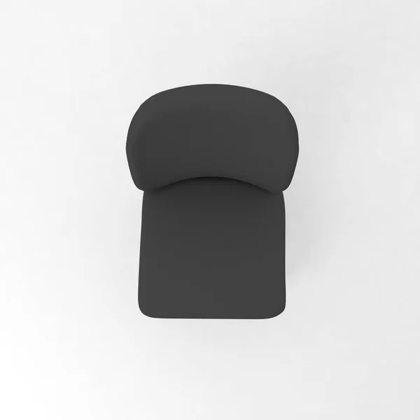 Schwarzer Lederstuhl Isoliert Auf Weißem Hintergrund Illustration — Stockfoto