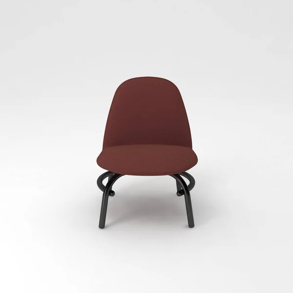 Roter Stuhl Isoliert Auf Weißem Hintergrund — Stockfoto