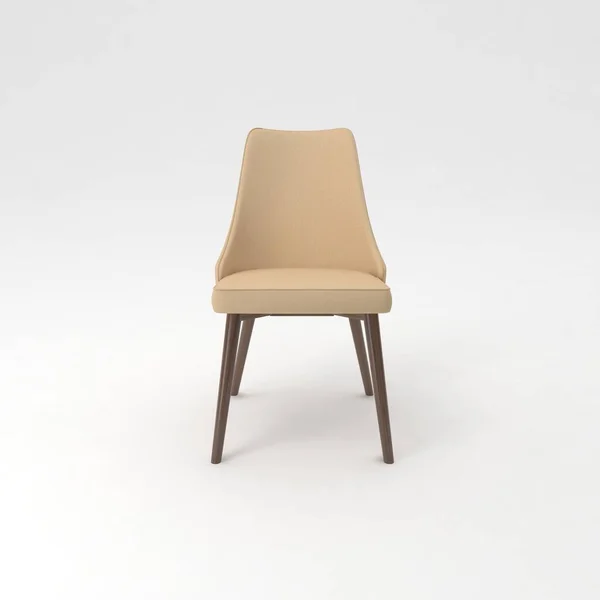 白い背景に隔離された木製の椅子 — ストック写真