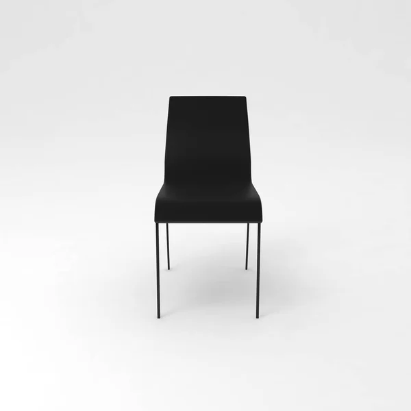 浅色背景上的椅子的黑白3D渲染 — 图库照片