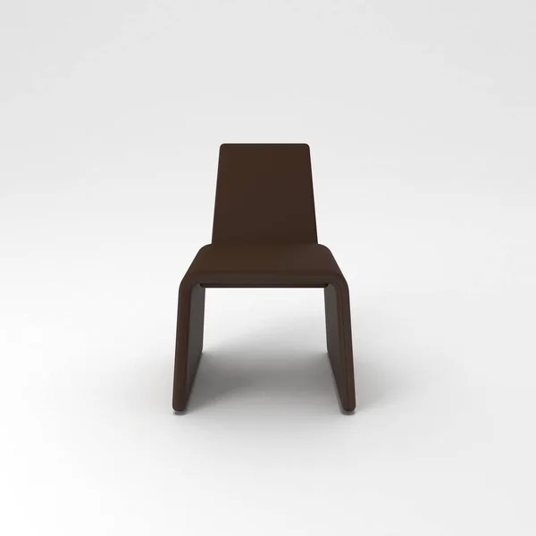 黑色皮椅 白色背景隔离 3D渲染 — 图库照片