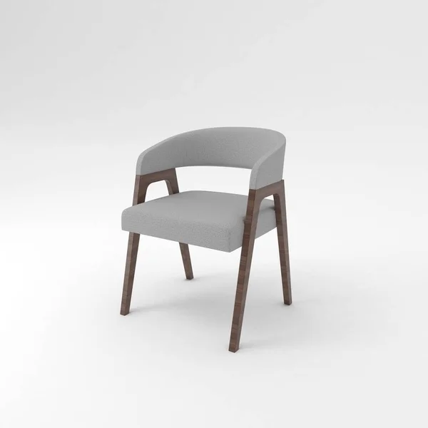 White Chair Isolated Light Background — Stock Photo, Image