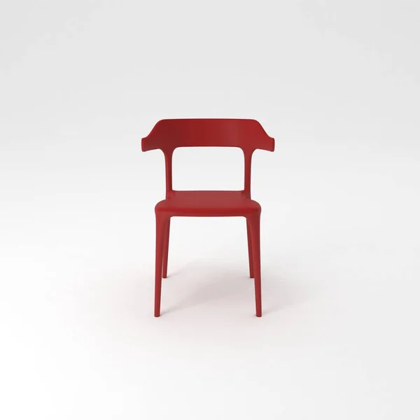 Roter Stuhl Isoliert Auf Weißem Hintergrund — Stockfoto