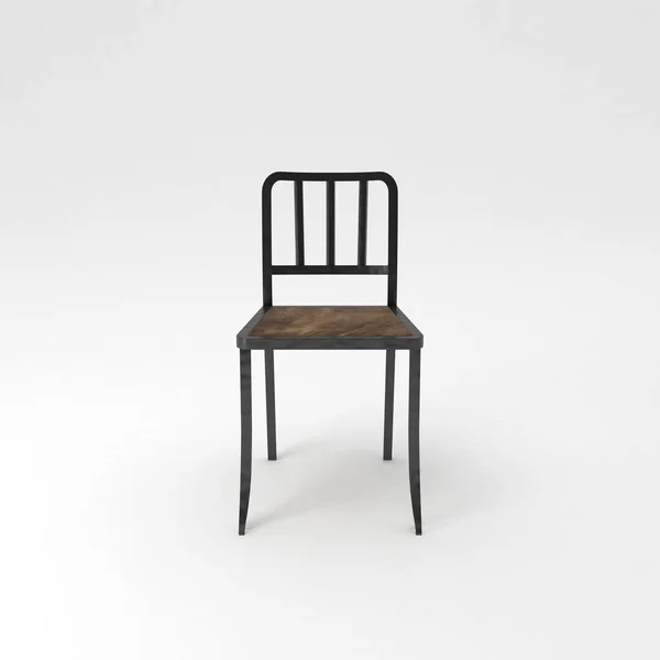 Cadeira Madeira Isolada Fundo Branco — Fotografia de Stock