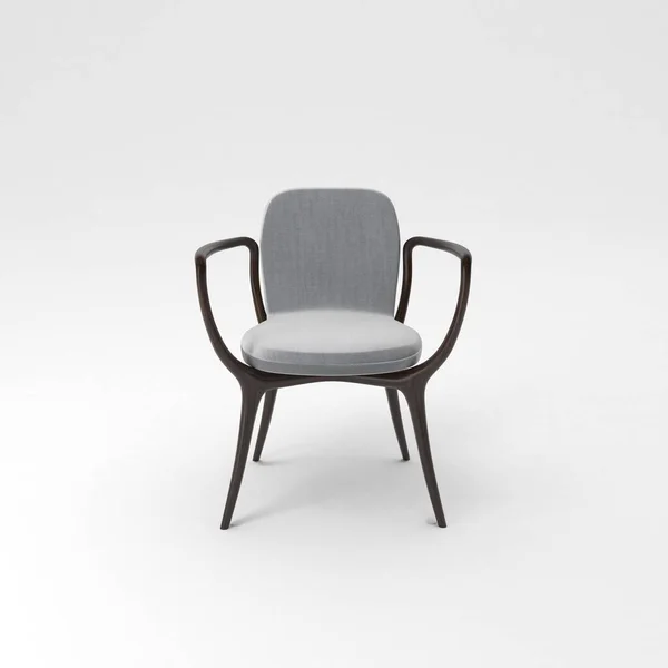 Černá Kožená Židle Bílém Pozadí — Stock fotografie