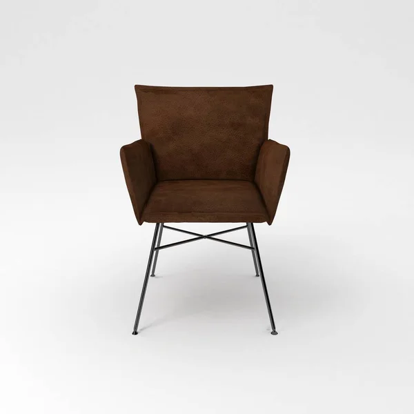 背景にある白い椅子 3Dイラスト — ストック写真