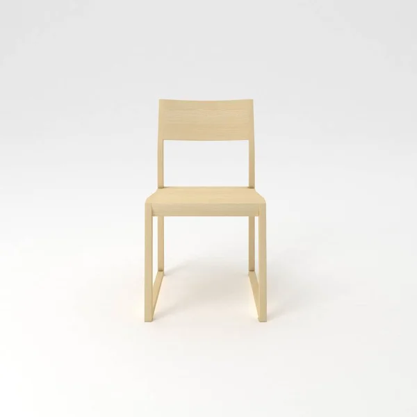 Wooden Chair Isolated White Background — Stock Photo, Image