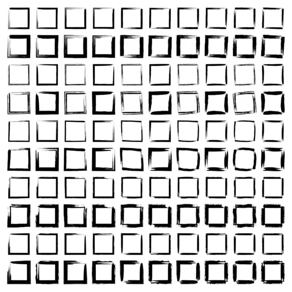 Γκραντζ Τετράγωνο Σχήμα Χέρι Σχεδιάζεται Πλατεία Σχήμα 100 — Διανυσματικό Αρχείο