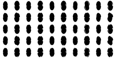 Elle Çekilen Dikey Oval Şekil Doldurulmuş 50-8