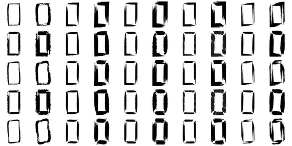 Grunge Quadratische Form Von Hand Gezeichnet Quadratische Form 100 — Stockvektor