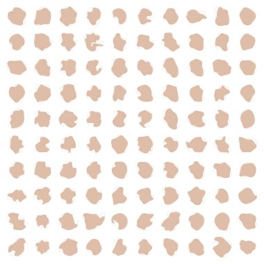 Sıvı Sıvı Doldurulmuş Bej Renk Şekilleri V150 100 Set 2