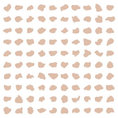 Sıvı Sıvı Doldurulmuş Bej Renk Şekilleri V150 100 Set 2