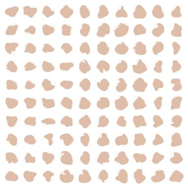 Sıvı Sıvı Doldurulmuş Bej Renk Şekilleri V150 100 Set 2