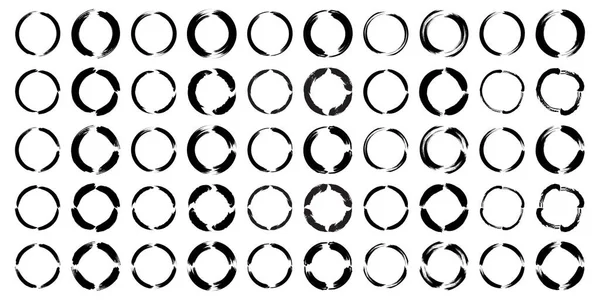 Handritad Cirkel Form Set — Stock vektor