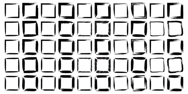 Forma Quadrata Disegnata Mano — Vettoriale Stock