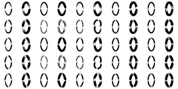 Forme Ovale Verticale Dessinée Main — Image vectorielle