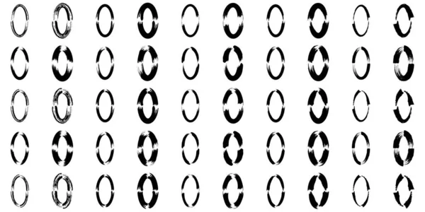 Forme Ovale Verticale Dessinée Main — Image vectorielle