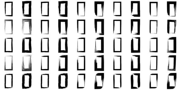 Forma Rectángulo Vertical Dibujada Mano Negrita — Archivo Imágenes Vectoriales
