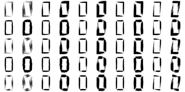 Forme Rectangulaire Verticale Dessinée Main Bold — Image vectorielle