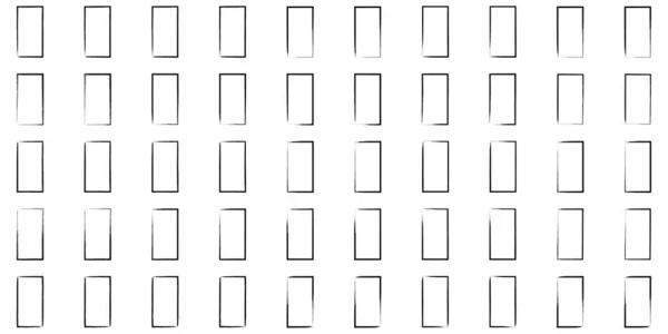手描き立形長方形型細線50 — ストックベクタ