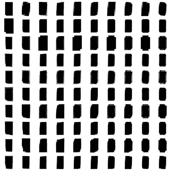 Grunge Τετράγωνο Σχήμα Γεμισμένο Μαύρο Σετ Ορθογώνιο Σχήμα Έντονη Γραμμή — Διανυσματικό Αρχείο