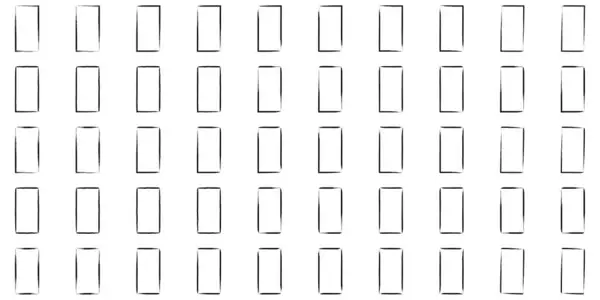 Handgezeichnete Vertikale Rechteckform Dünne Linie — Stockvektor
