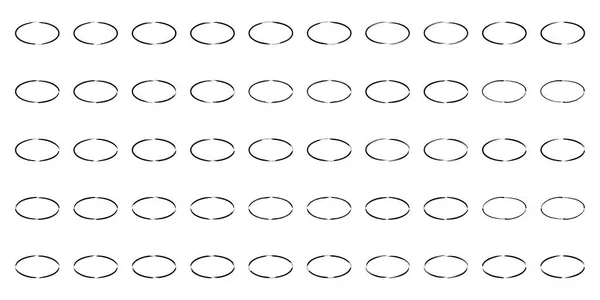 Handgezeichnete Horizontale Ovale Form Dünne Linie — Stockvektor