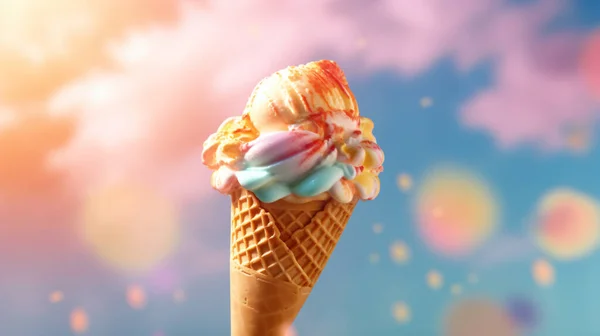 Yaz çölünün sıcaklığı bir kepçe lezzetli dondurma hayal ediyor. Vanilya gibi klasik bir tat.