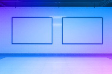 Metreo tren istasyonunda poster ve reklam panosu metro tabelaları modeli 