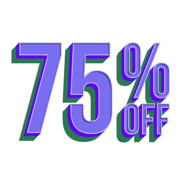 % 75 İndirimli Teklif Etiketi Klasik Tasarım