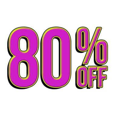 Oyun Biçimli% 80 İndirimli Teklif Etiketi