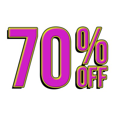 Oyun Biçimli% 70 İndirimli Teklif Etiketi