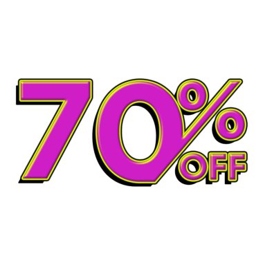 Oyun Biçimli% 70 İndirimli Teklif Etiketi