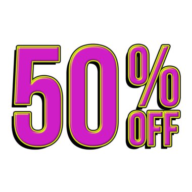 Oyun Biçimli% 50 İndirimli Teklif Etiketi