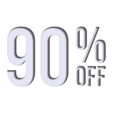 Oymalı Biçim Tasarımı ile% 90 İndirimli Teklif Etiketi