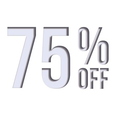 Oymalı Biçim Tasarımlı% 75 İndirimli Teklif Etiketi