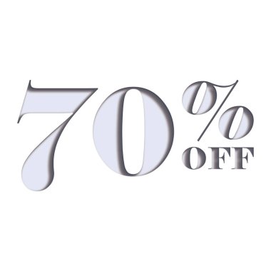 Oymalı Biçim Tasarımı ile% 70 İndirimli Teklif Etiketi