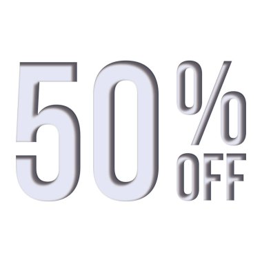 Oymalı Biçim Tasarımı% 50 İndirimli Teklif Etiketi