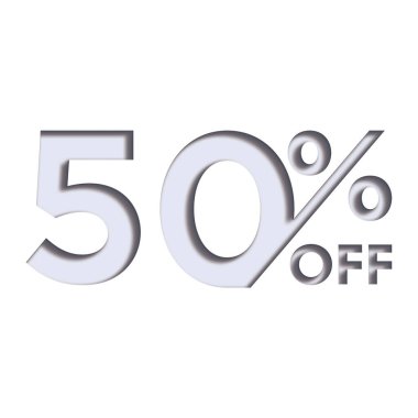 Oymalı Biçim Tasarımı% 50 İndirimli Teklif Etiketi